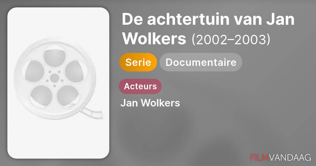 De achtertuin van Jan Wolkers (serie, 2002–2003) Nu Online Kijken