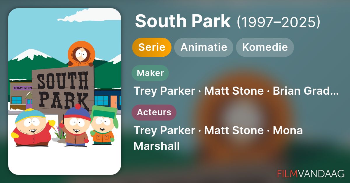 Volledige Cast van South Park (serie, 1997– ) - FilmVandaag.nl