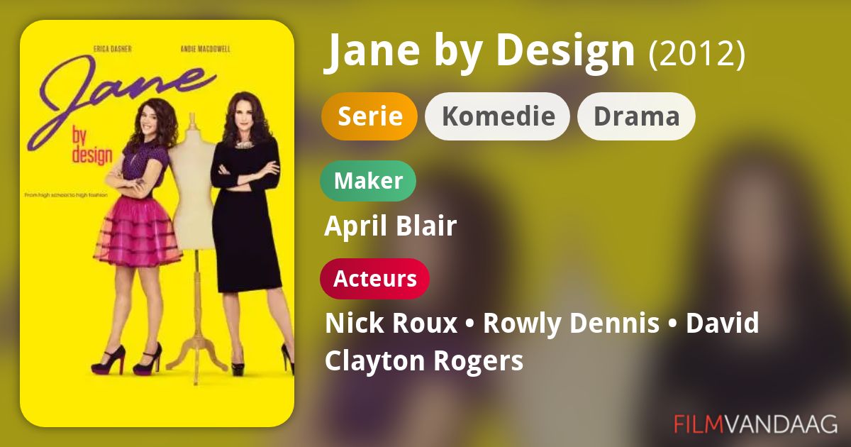Jane by Design (serie, 2012) FilmVandaag.nl